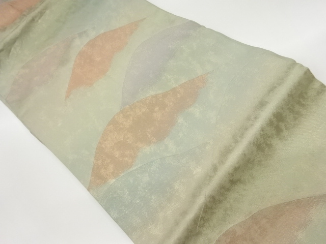 リサイクル　引箔山並模様織出し名古屋帯